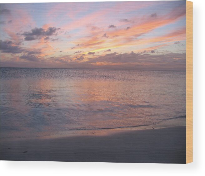 Sunset Wood Print featuring the photograph Sunset #3 by Mark Norman