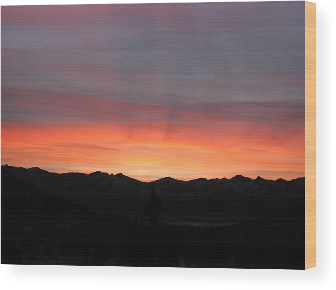  Wood Print featuring the photograph Tangerine Sky by William McCoy
