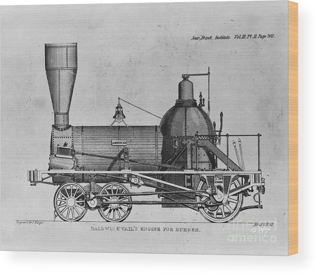 Historic Wood Print featuring the photograph 19th Century Locomotive #13 by Omikron