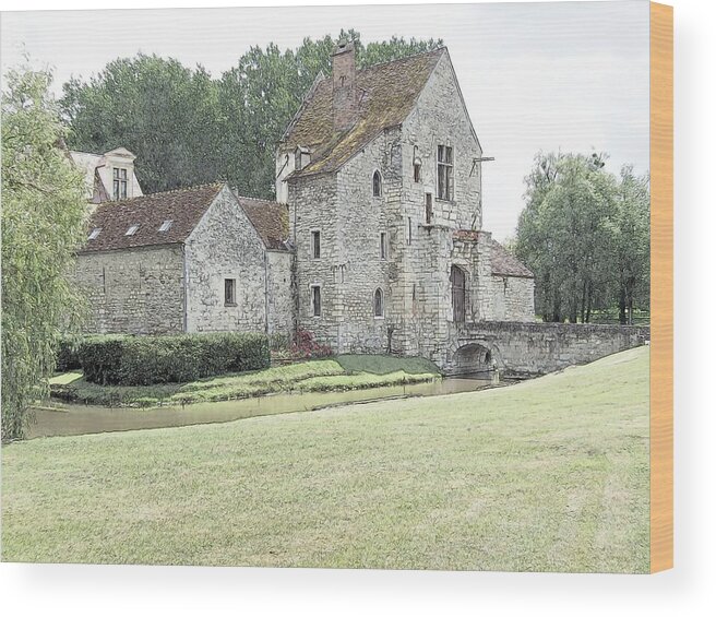 Europe Wood Print featuring the photograph Chateau de Pontarme France #2 by Joseph Hendrix
