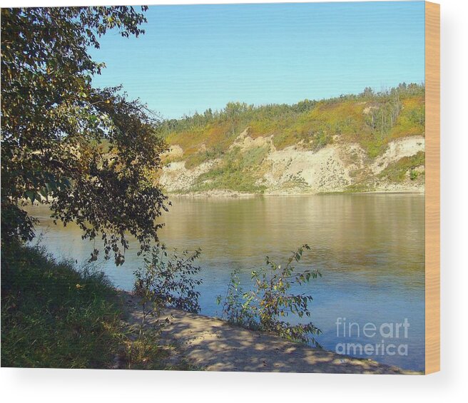 north Saskatchewan River Wood Print featuring the photograph North Saskatchewan River #2 by Jim Sauchyn