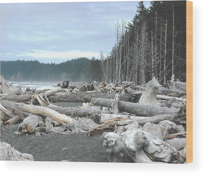Twilight Wood Print featuring the photograph Rialto Beach La Push #3 by Kelly Manning