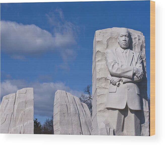 Martin Luther King Jr Wood Print featuring the photograph Martin Luther King Jr Memorial #5 by Theodore Jones