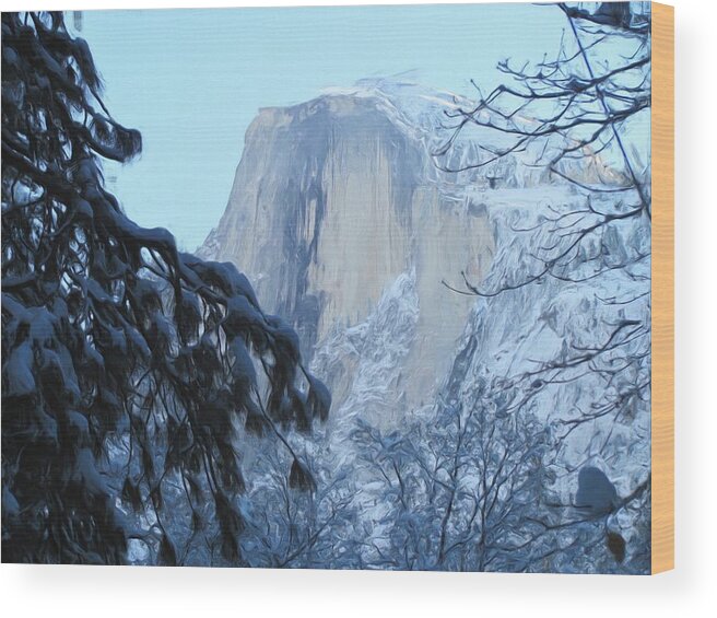 Yosemite Wood Print featuring the photograph A Glimpse Through The Trees by Heidi Smith