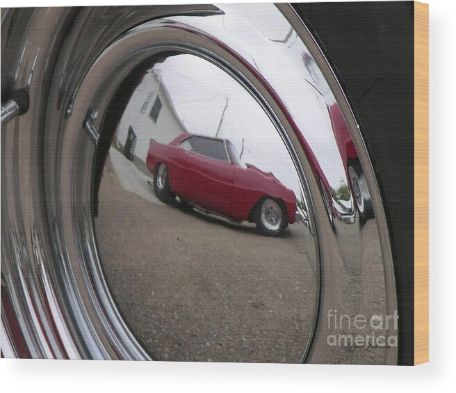 Red Car Wood Print featuring the photograph An Red Car by Yumi Johnson
