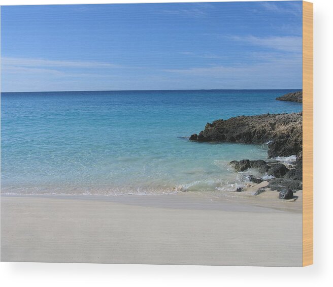  Wood Print featuring the photograph Anguilla beach by Mark Norman