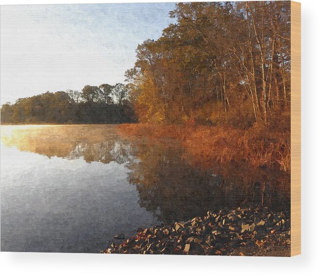 Autumn Wood Print featuring the photograph Autumn Harmony by Kim Galluzzo