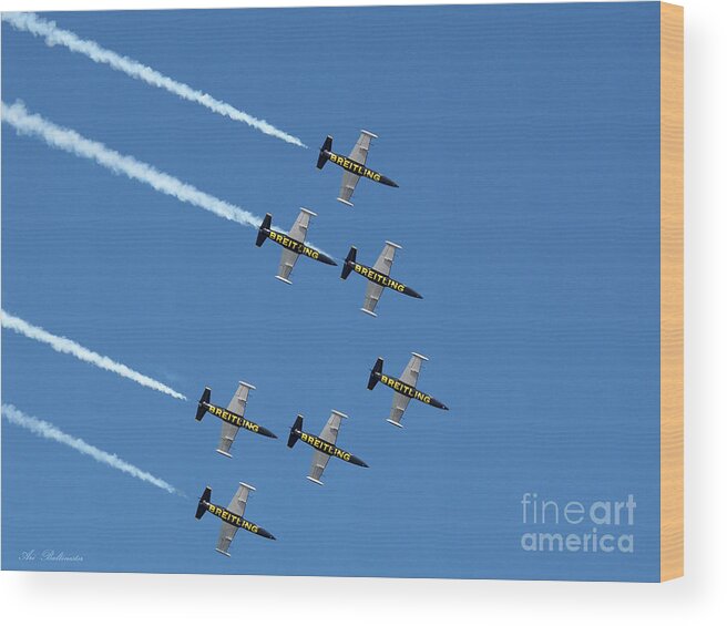 Breitling Wood Print featuring the photograph Breitling in the air by Arik Baltinester