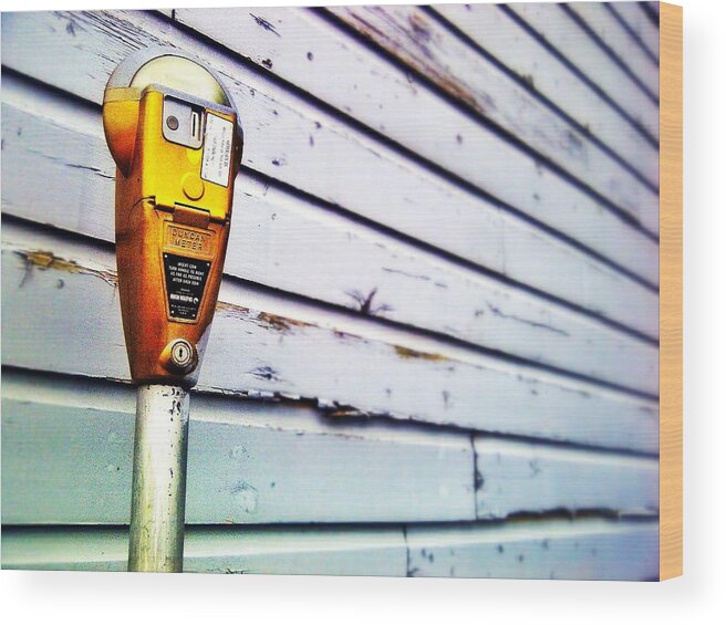 Parking Meter Wood Print featuring the digital art Bright Duncan by Olivier Calas