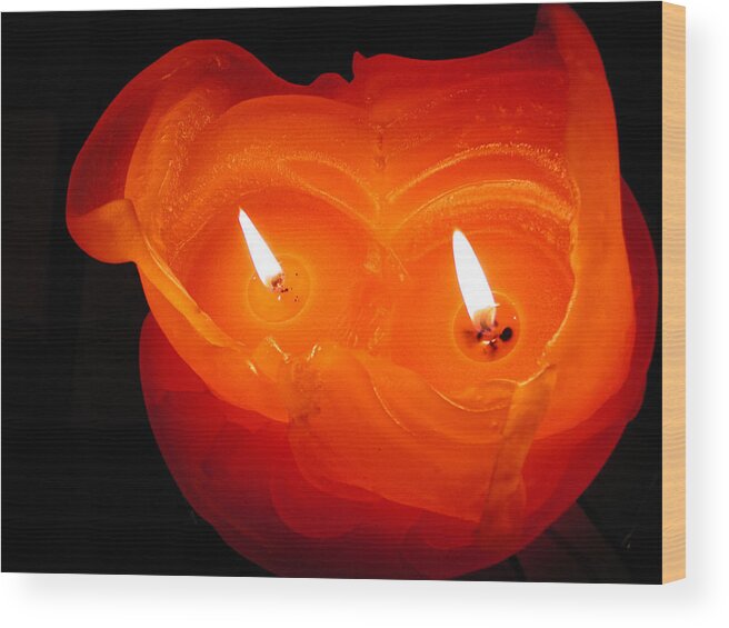 Coletteguggenheim Wood Print featuring the photograph Candle Photo by Colette V Hera Guggenheim