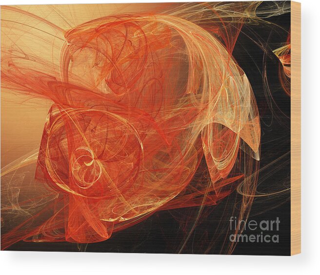 Fine Art Wood Print featuring the digital art Citrine Dream by Andee Design