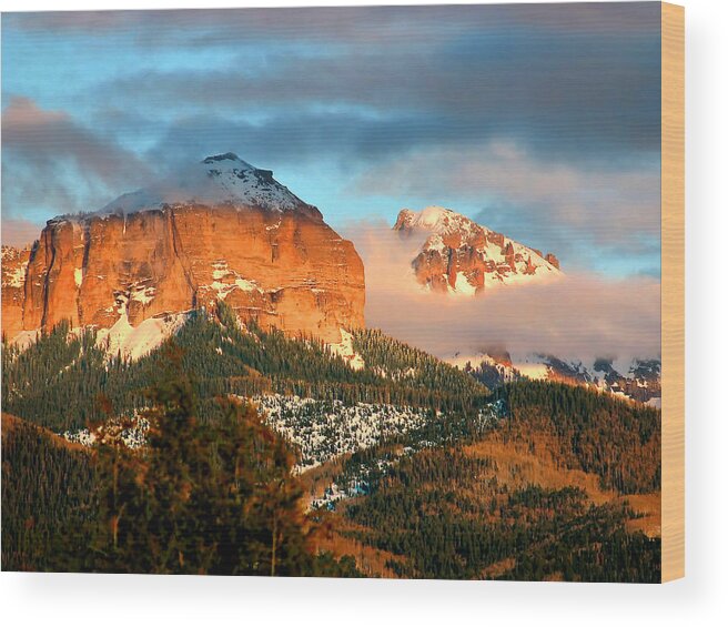 Rocky Mountains Wood Print featuring the photograph Cloud Shroud by Rick Wicker