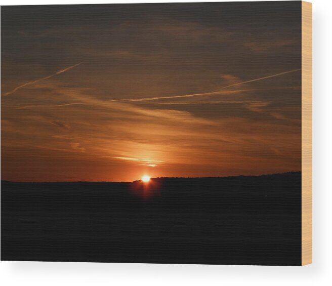 Sunset Wood Print featuring the photograph Deep Sunset by Kim Galluzzo