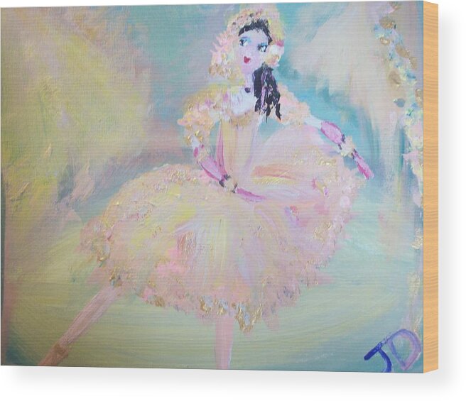 Dance Wood Print featuring the painting Dorothy Dancer by Judith Desrosiers