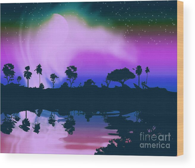 Dream Wood Print featuring the digital art Dream In Color by Gia Simone