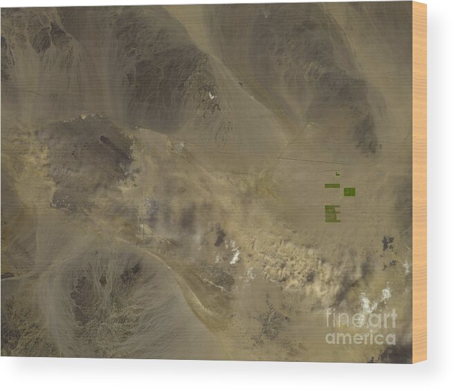 Dust Storm Wood Print featuring the photograph Dust Storm In Southern California by Nasa