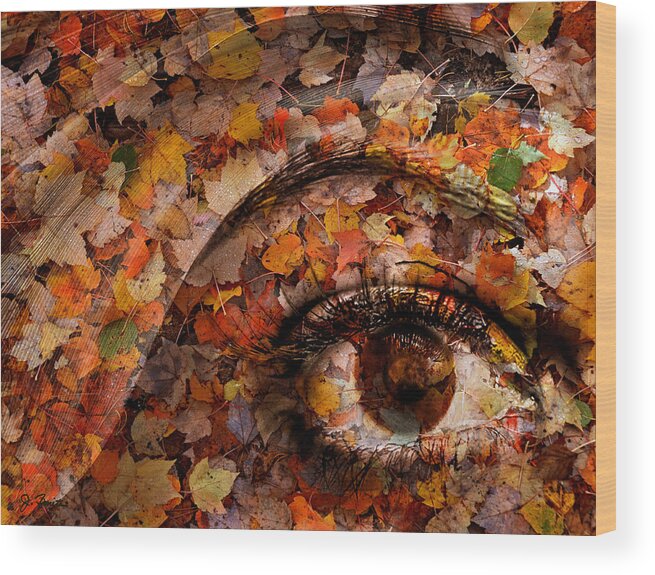 Eye Wood Print featuring the photograph Eye of Autumn by Joe Bonita