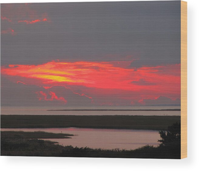Sunset Wood Print featuring the photograph Fire In The Sky by John Will