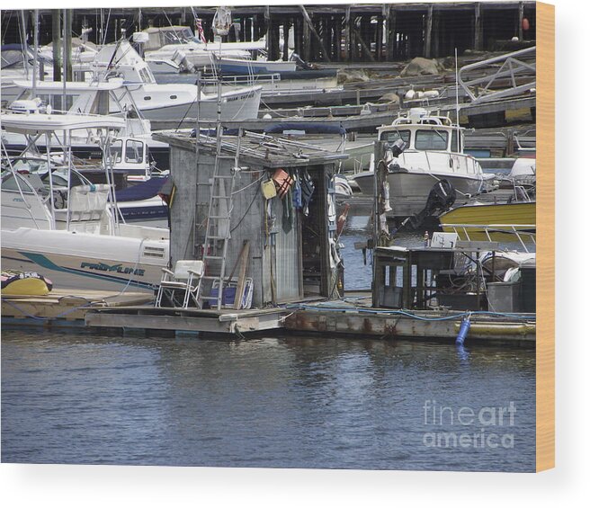 Inner Harbor Wood Print featuring the photograph Fish Shack by Michelle Welles