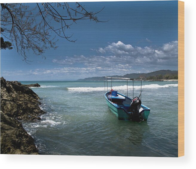 Seascape Wood Print featuring the photograph Fishing Village Costa Rica by Joe Palermo