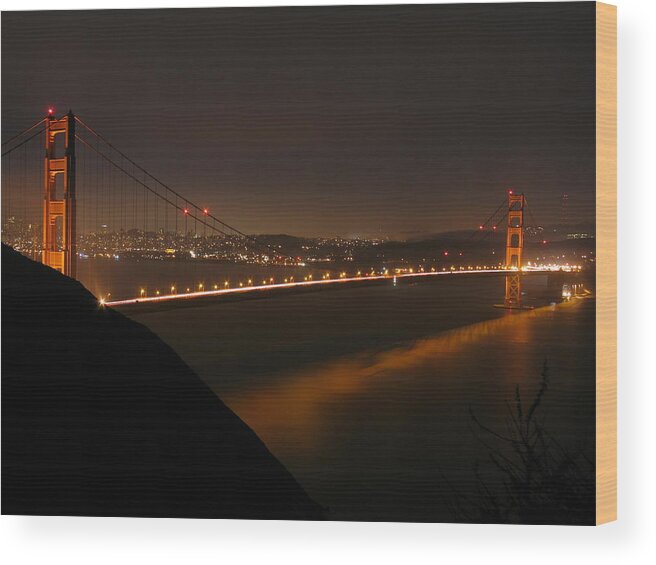  Wood Print featuring the photograph Golden Gate Bridge Overlook by Mark Norman