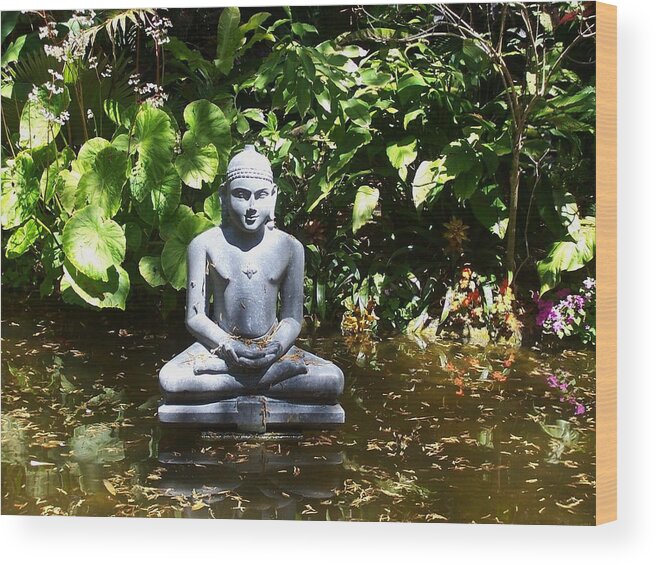 Buddha Wood Print featuring the photograph Grace by Sheila Silverstein