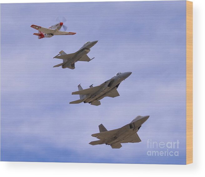 Usaf Wood Print featuring the photograph Heritage Stack by Tim Mulina