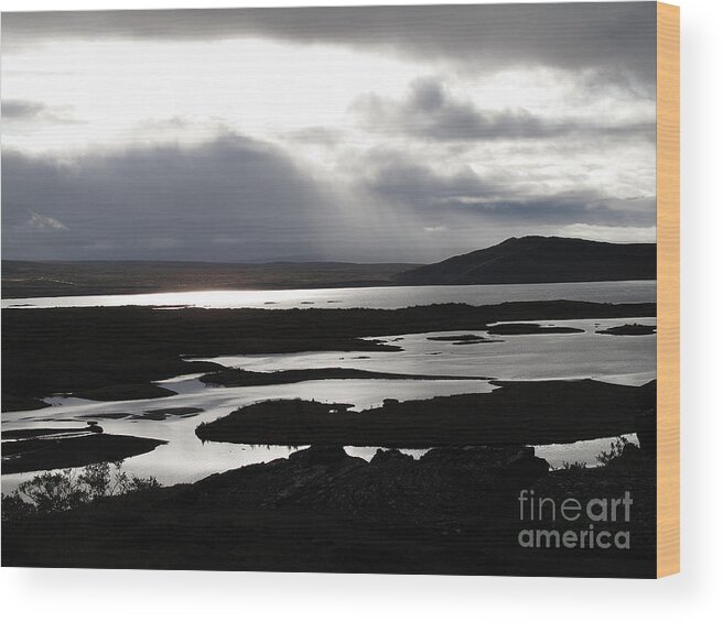 Iceland Wood Print featuring the photograph Iceland Landscape by Louise Peardon