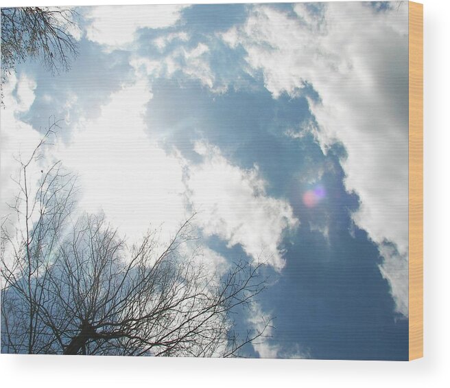 Clouds Wood Print featuring the photograph Imagination by Pamela Hyde Wilson