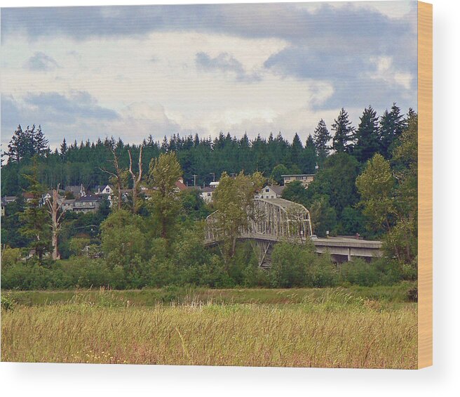 Bridge Wood Print featuring the photograph Island Bridge by Pamela Patch