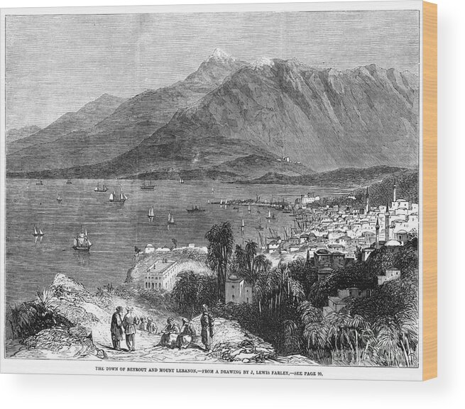 1860 Wood Print featuring the photograph Lebanon: Beirut, 1860 by Granger