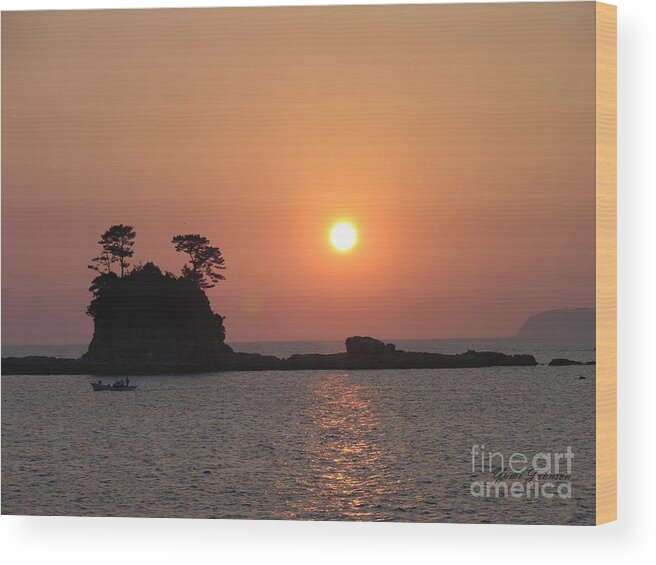 Sunsetting Wood Print featuring the photograph Little Island by Yumi Johnson