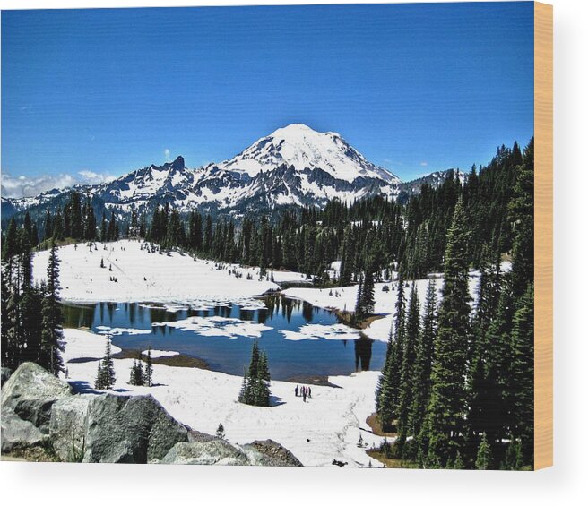 Mt Wood Print featuring the photograph Majestic Rainier by Rob Green