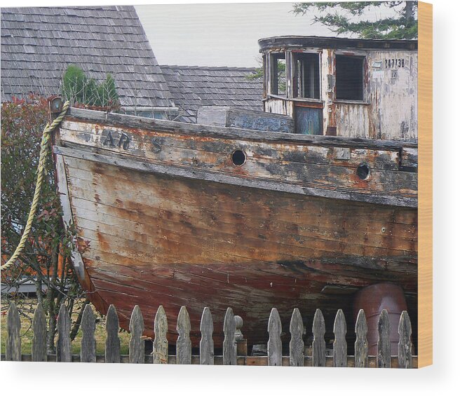 Boat Wood Print featuring the photograph Marlys Love by Pamela Patch