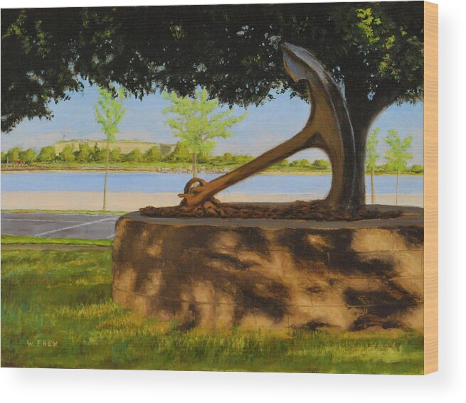 Anchor Wood Print featuring the painting Oh Summer by William Frew