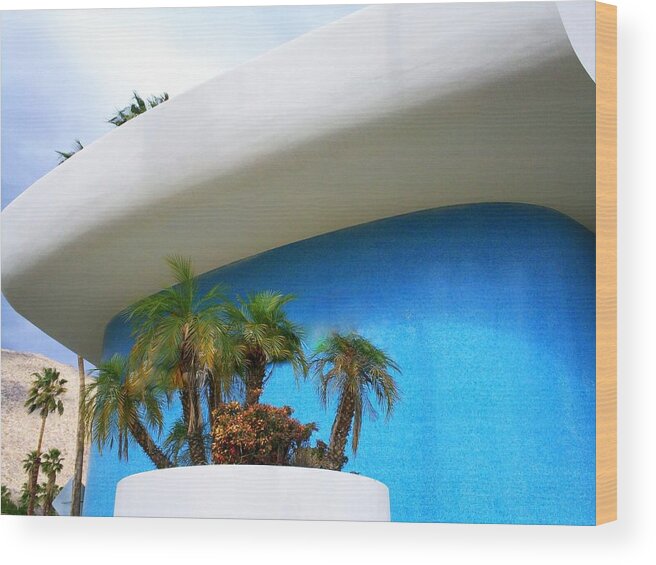 Palm Springs Wood Print featuring the photograph Palm Springs Modernism by Randall Weidner