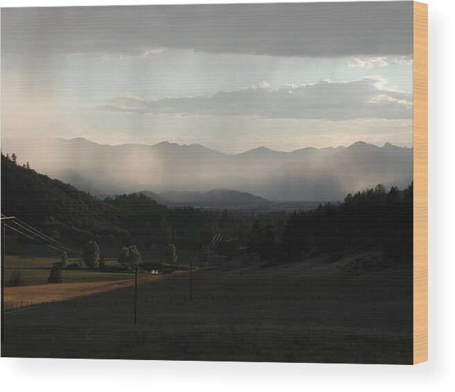  Wood Print featuring the photograph Rain in the Mountains by William McCoy