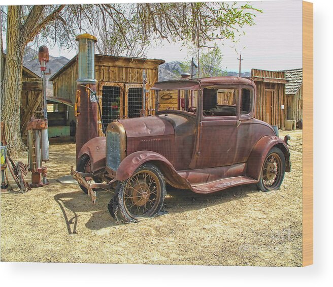 Cars Wood Print featuring the photograph Retired Model T by Jason Abando