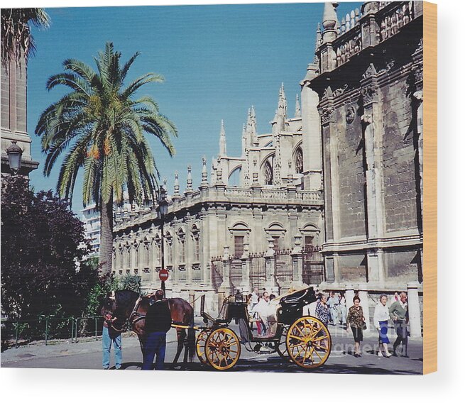 Seville Wood Print featuring the photograph Seville Awaits You by Barbara Plattenburg