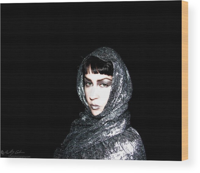 Mysterious Wood Print featuring the photograph Silver Lady by B Cash