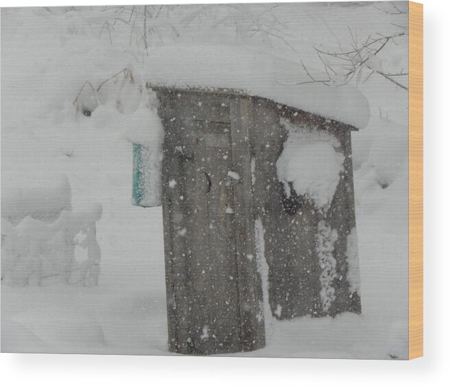 Snow Wood Print featuring the photograph Snow Storm In The Country by Kim Galluzzo Wozniak