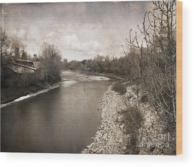 River Wood Print featuring the photograph Spring Thaw by Ellen Cotton