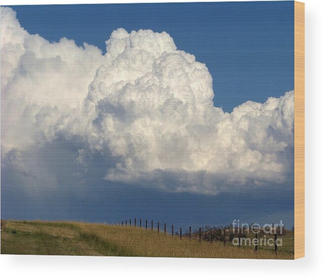 Clouds Wood Print featuring the photograph Storm's A Brewin' by Dorrene BrownButterfield