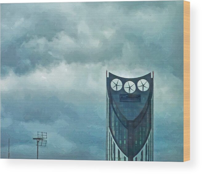 Strata Wood Print featuring the photograph Strata Tower in London by Steve Taylor