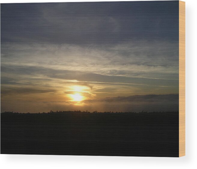 Sunset Wood Print featuring the photograph Sunset at Ocean Beach by Cynthia Marcopulos