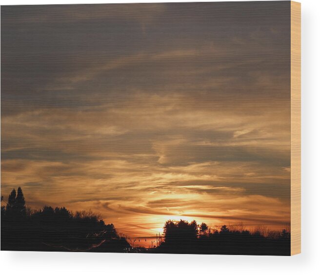 Sundown Wood Print featuring the photograph Sunset in December by Kim Galluzzo Wozniak