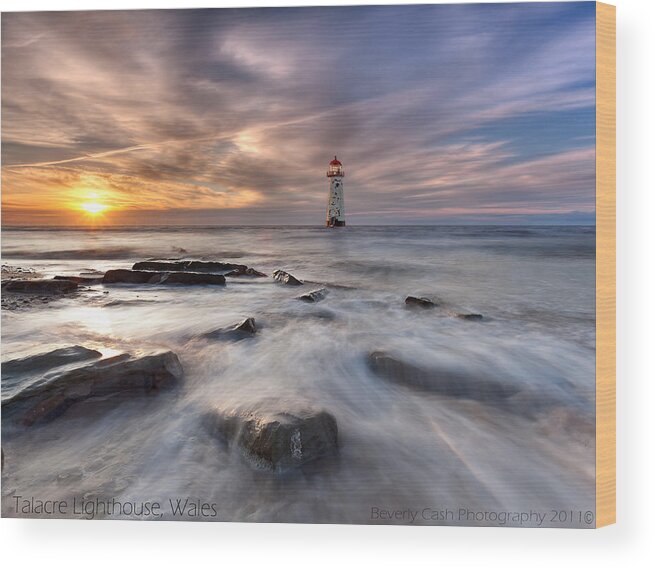 Lighthouse Wood Print featuring the photograph Talacre Lighthouse by B Cash
