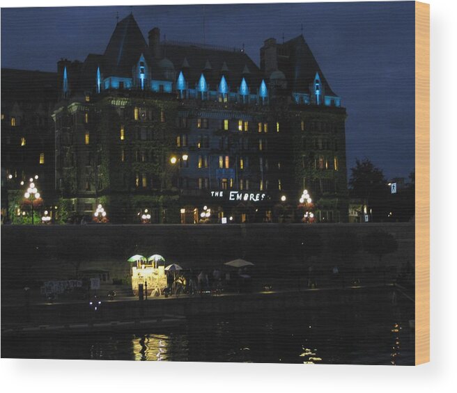 Kathy Long Wood Print featuring the photograph The Empress at Night by Kathy Long