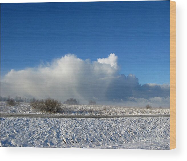 Winter Wood Print featuring the photograph The Snowstorm Is Coming 02 by Ausra Huntington nee Paulauskaite