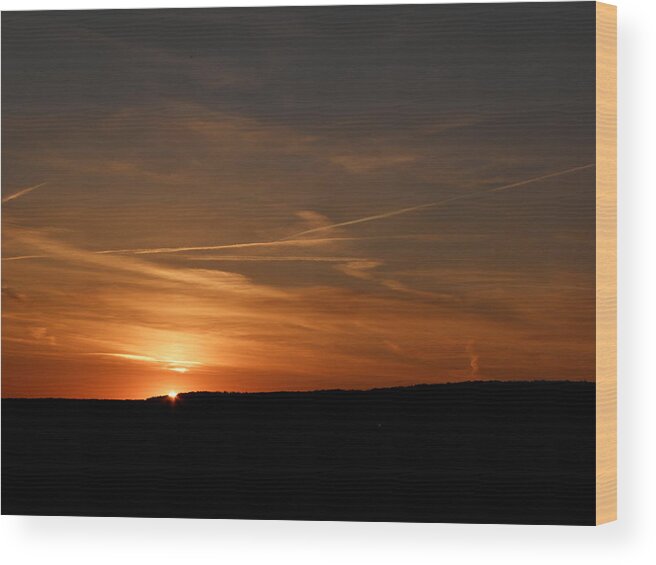 Sundown Wood Print featuring the photograph Twists And Turns At Sundown by Kim Galluzzo